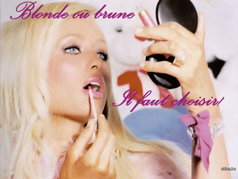 halala c'est dur d'etre une blonde! lol!